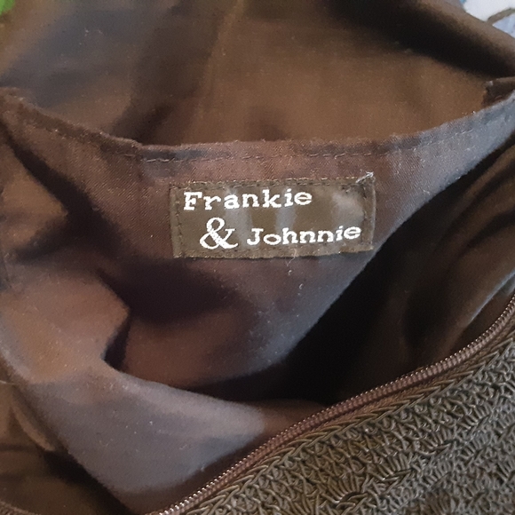 BLACK WOVEN FRANKIE and JOHNNIE HOBO/CROSSBODY BAG - Picture 2 of 3